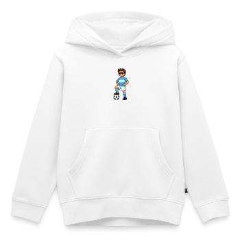 Soccer Boy Argentina Fan Argentine Flag - Kids Premium Organic Hoodie - white - Front - AI Model Kid Female (0cm)