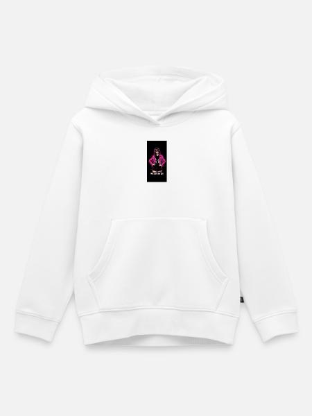 Pink Anime Rocker Girl - Kinder Premium Organic Hoodie - Weiß
