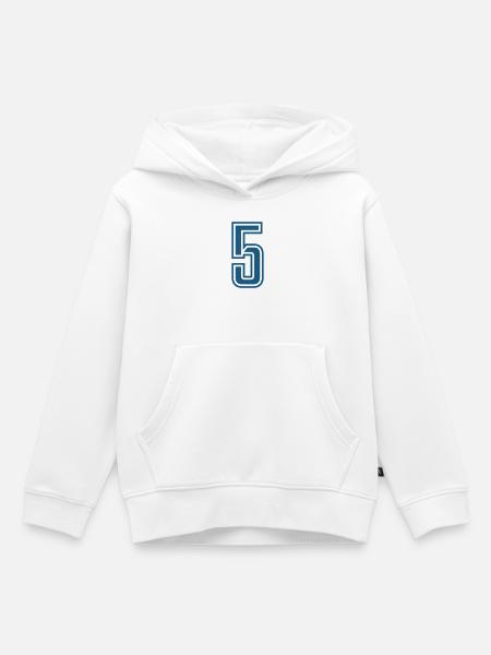 5 - Kinder Premium Organic Hoodie - Weiß