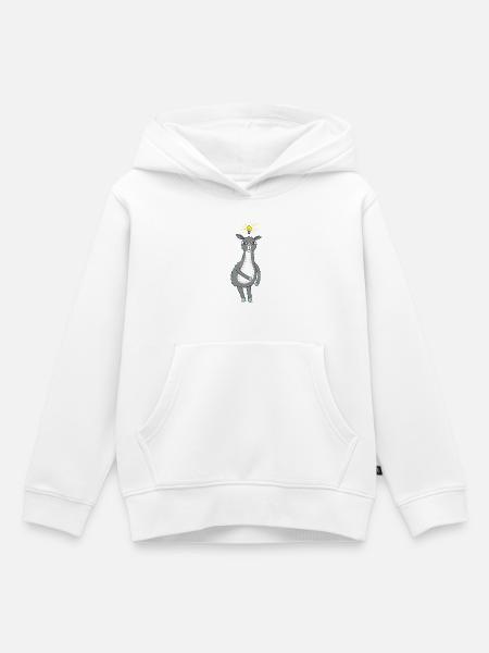 Lama hat eine Idee - Kinder Premium Organic Hoodie - Weiß