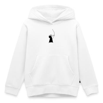 Bogenschütze - Kinder Premium Organic Hoodie - Weiß - Vorne - AI Model Kid Female (0cm)
