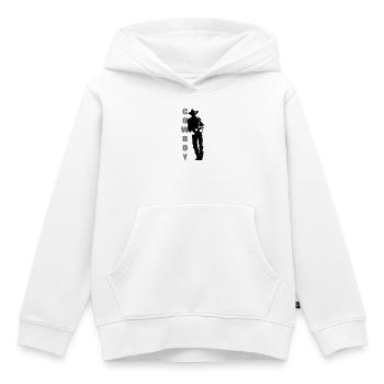 Cowboy - Sweat Premium à capuche enfant bio - blanc - Devant - AI Model Kid Female (0cm)