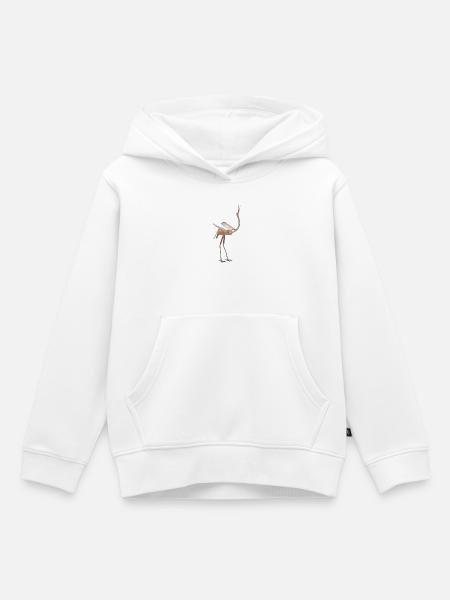 Abstract Metallischer Vogel - Kinder Premium Organic Hoodie - Weiß