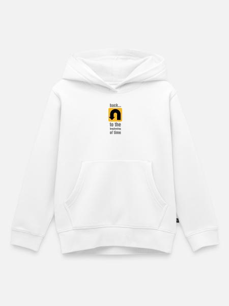 Demi-tour - Sweat Premium à capuche enfant bio - blanc