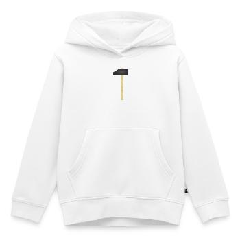 Metal Hammer Design - Kids Premium Organic Hoodie - white - Front - AI Model Kid Female (0cm)