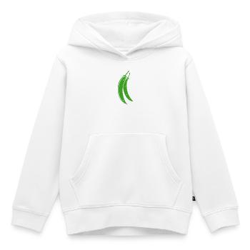 haricot vert - Sweat Premium à capuche enfant bio - blanc - Devant - AI Model Kid Female (0cm)