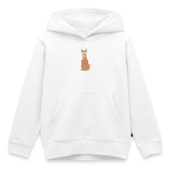 Dogue allemand - Sweat Premium à capuche enfant bio - blanc - Devant - AI Model Kid Female (0cm)