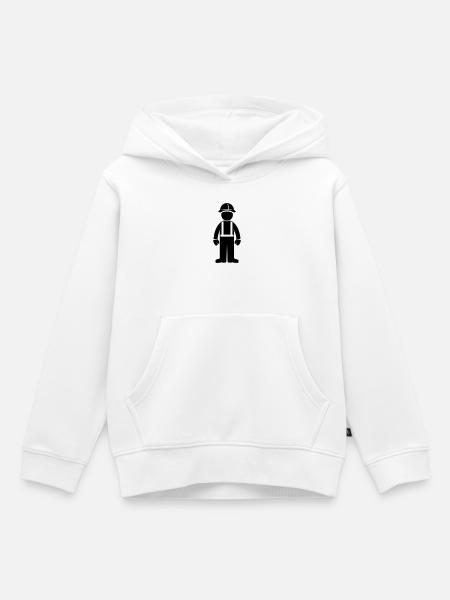 Bauarbeiter - Kinder Premium Organic Hoodie - Weiß
