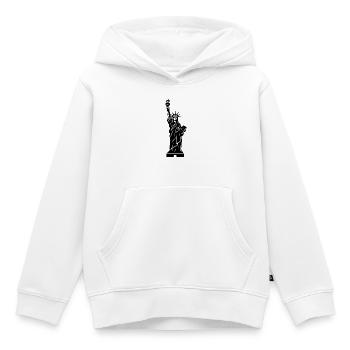 Statue de Freiheits, Statue de la Liberté - Sweat Premium à capuche enfant bio - blanc - Devant - AI Model Kid Female (0cm)