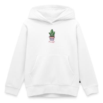 Plant Mom Kawaii Plante en pot - Sweat Premium à capuche enfant bio - blanc - Devant - AI Model Kid Female (0cm)