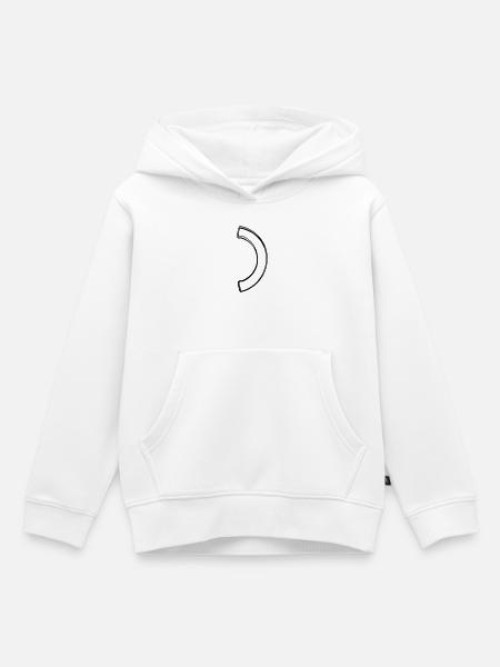 Runde Klammer handgezeichnet - Kinder Premium Organic Hoodie - Weiß