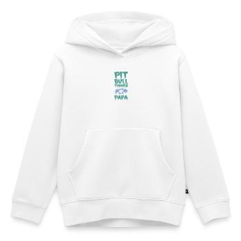 pit dog dad - Kids Premium Organic Hoodie - white - Front - AI Model Kid Female (0cm)