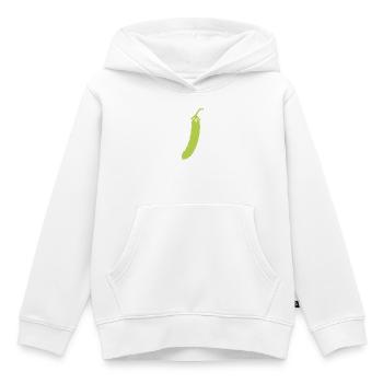 haricot vert - Sweat Premium à capuche enfant bio - blanc - Devant - AI Model Kid Female (0cm)
