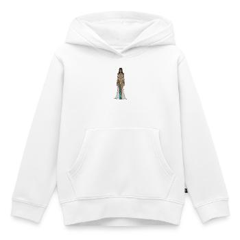 Cosplay de Cléopâtre - Sweat Premium à capuche enfant bio - blanc - Devant - AI Model Kid Female (0cm)