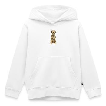 Dalmatiner Patch Art Tee - Kinder Premium Organic Hoodie - Weiß - Vorne - AI Model Kid Female (0cm)