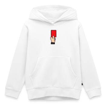 Rote Karte Schiedsrichter – Fussball Icon Vektor - Kinder Premium Organic Hoodie - Weiß - Vorne - AI Model Kid Female (0cm)