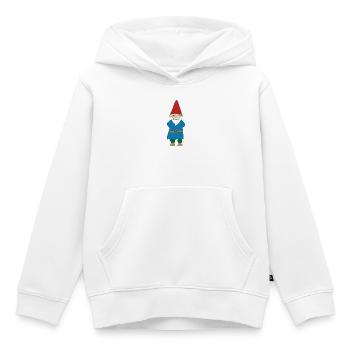 nain de jardin - Sweat Premium à capuche enfant bio - blanc - Devant - AI Model Kid Female (0cm)