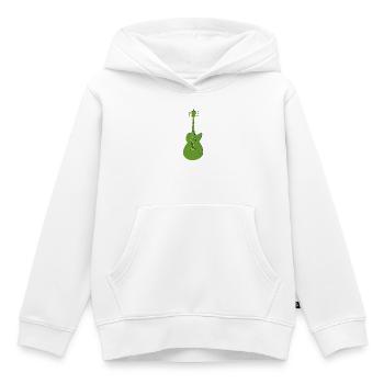 gitarre gruen relief - Kinder Premium Organic Hoodie - Weiß - Vorne - AI Model Kid Female (0cm)