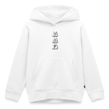 Enigma pour les joueurs - Sweat Premium à capuche enfant bio - blanc - Devant - AI Model Kid Female (0cm)