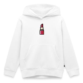 Lippenstift Illustration - Kinder Premium Organic Hoodie - Weiß - Vorne - AI Model Kid Female (0cm)