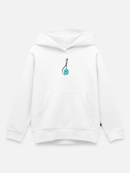 Nazar-Amulett böse Blicke - Kinder Premium Organic Hoodie - Weiß