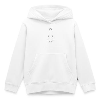 Guitare acoustique - Sweat Premium à capuche enfant bio - blanc - Devant - AI Model Kid Female (0cm)