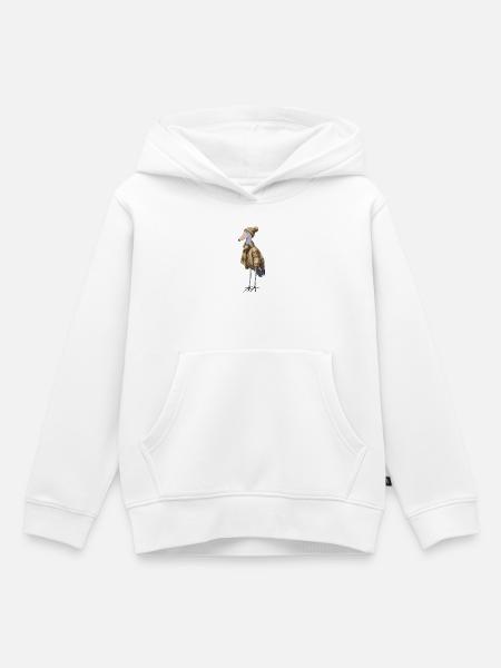 Schuhschnabel im Strickpullover Winter Weihnachten - Kinder Premium Organic Hoodie - Weiß