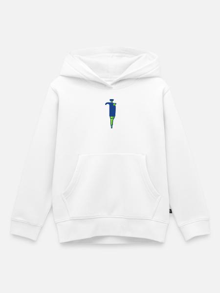 Labor Pipette Wissenschaft Icon - Kinder Premium Organic Hoodie - Weiß