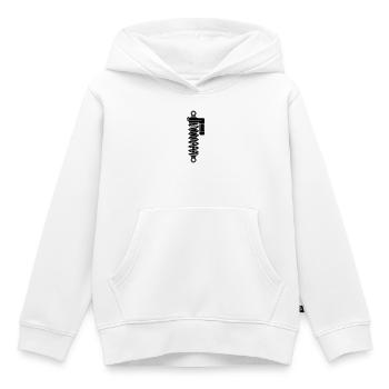 MTB Dämpfer Federung - Kinder Premium Organic Hoodie - Weiß - Vorne - AI Model Kid Female (0cm)