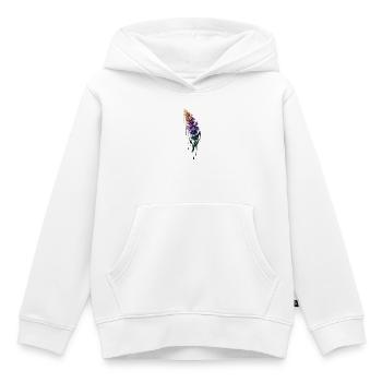 Lavendel mit tropfender Farbe - Kinder Premium Organic Hoodie - Weiß - Vorne - AI Model Kid Female (0cm)