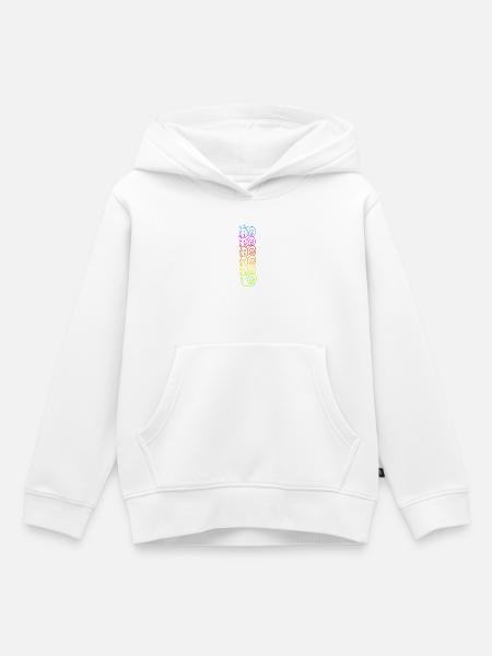 Regenbogenschnecken-Neon - Kinder Premium Organic Hoodie - Weiß