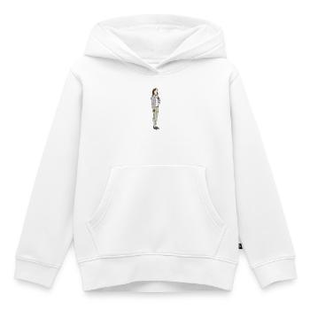 Un chien noble - Sweat Premium à capuche enfant bio - blanc - Devant - AI Model Kid Female (0cm)
