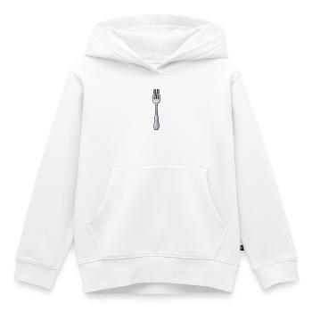 Gabel - Kinder Premium Organic Hoodie - Weiß - Vorne - AI Model Kid Female (0cm)