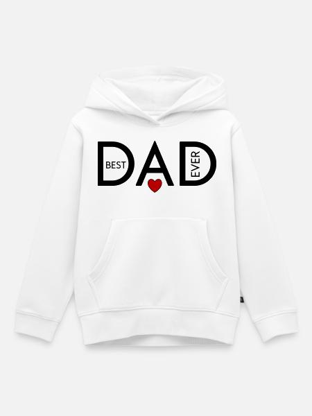Best Dad ever - Kinder Premium Organic Hoodie - Weiß