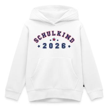 Schulkind 2026 - cool & neutral - Kinder Premium Organic Hoodie - Weiß - Vorne - AI Model Kid Female (0cm)