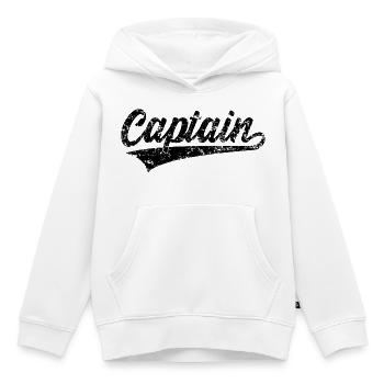 Capitaine capitaine - Sweat Premium à capuche enfant bio - blanc - Devant - AI Model Kid Female (0cm)