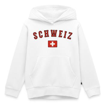 Flagge der Schweiz, Schweizer Stolz - Kinder Premium Organic Hoodie - Weiß - Vorne - AI Model Kid Female (0cm)
