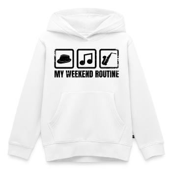Saxophonists Weekend - Kids Premium Organic Hoodie - white - Front - AI Model Kid Female (0cm)