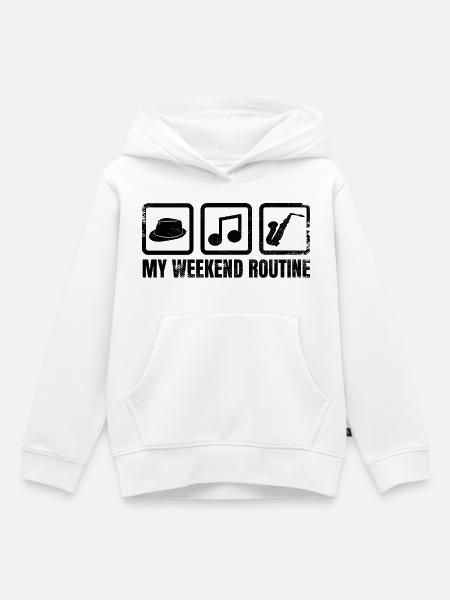 Saxophonisten Wochenende - Kinder Premium Organic Hoodie - Weiß