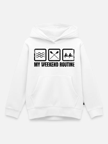 Meine Wochenendroutine - Kinder Premium Organic Hoodie - Weiß