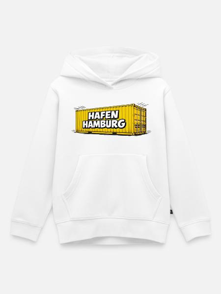 Hafen Hamburg Container - Kinder Premium Organic Hoodie - Weiß