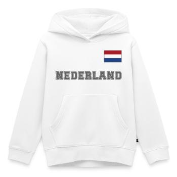 Niederlande Trikot Look - Holland – NEDERLAND - Kinder Premium Organic Hoodie - Weiß - Vorne - AI Model Kid Female (0cm)