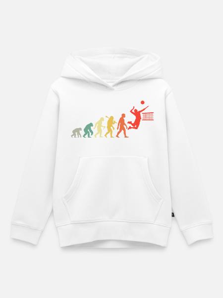 Volleyball Evolution für Vollyeballverein - Kinder Premium Organic Hoodie - Weiß