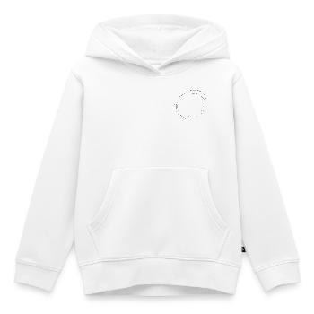 Geometrischer Kreis – Modernes Shape Motiv - Kinder Premium Organic Hoodie - Weiß - Vorne - AI Model Kid Female (0cm)