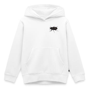 Coléoptère cerf-volant femelle - Sweat Premium à capuche enfant bio - blanc - Devant - AI Model Kid Female (0cm)