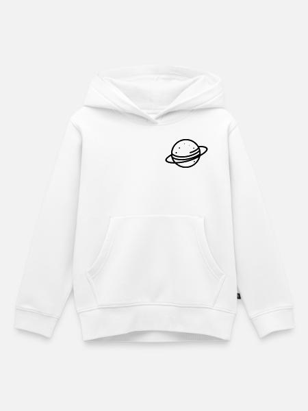 Planète - Sweat Premium à capuche enfant bio - blanc