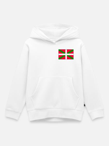 Baskische Flagge - Kinder Premium Organic Hoodie - Weiß
