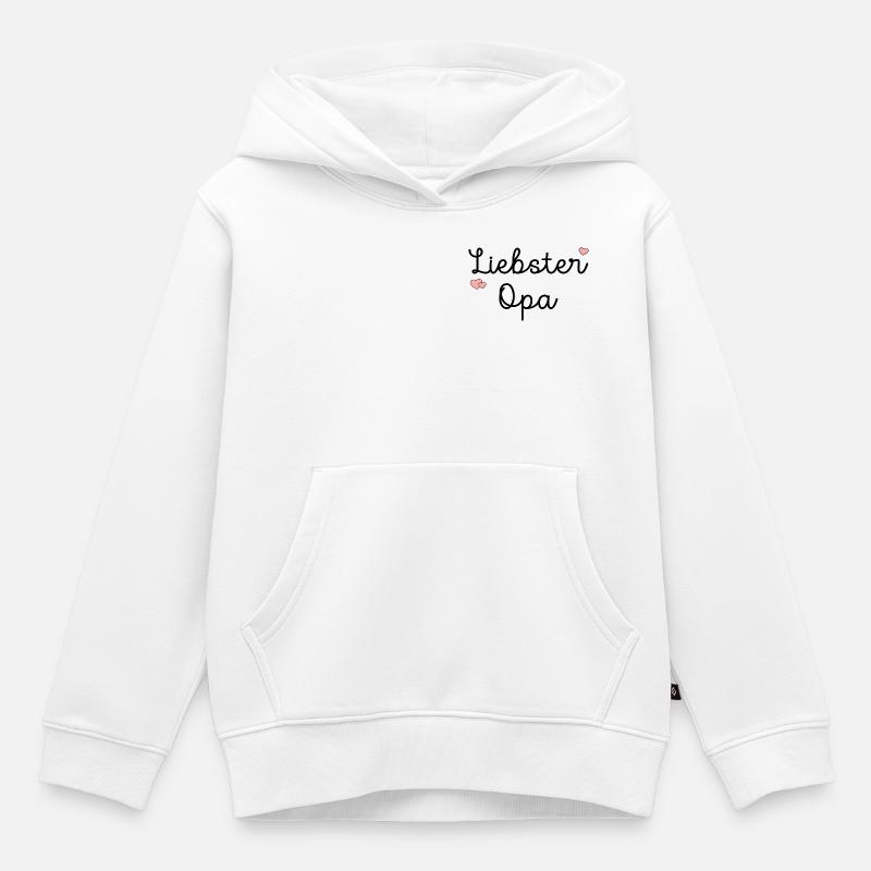 Grand-père Très Cher Papi - Sweat Premium à capuche enfant bio - blanc