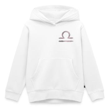 Balance - Sweat Premium à capuche enfant bio - blanc - Devant - AI Model Kid Female (0cm)