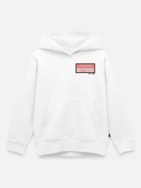 Rentnerin 2026 Lebensstil - Kinder Premium Organic Hoodie - Weiß